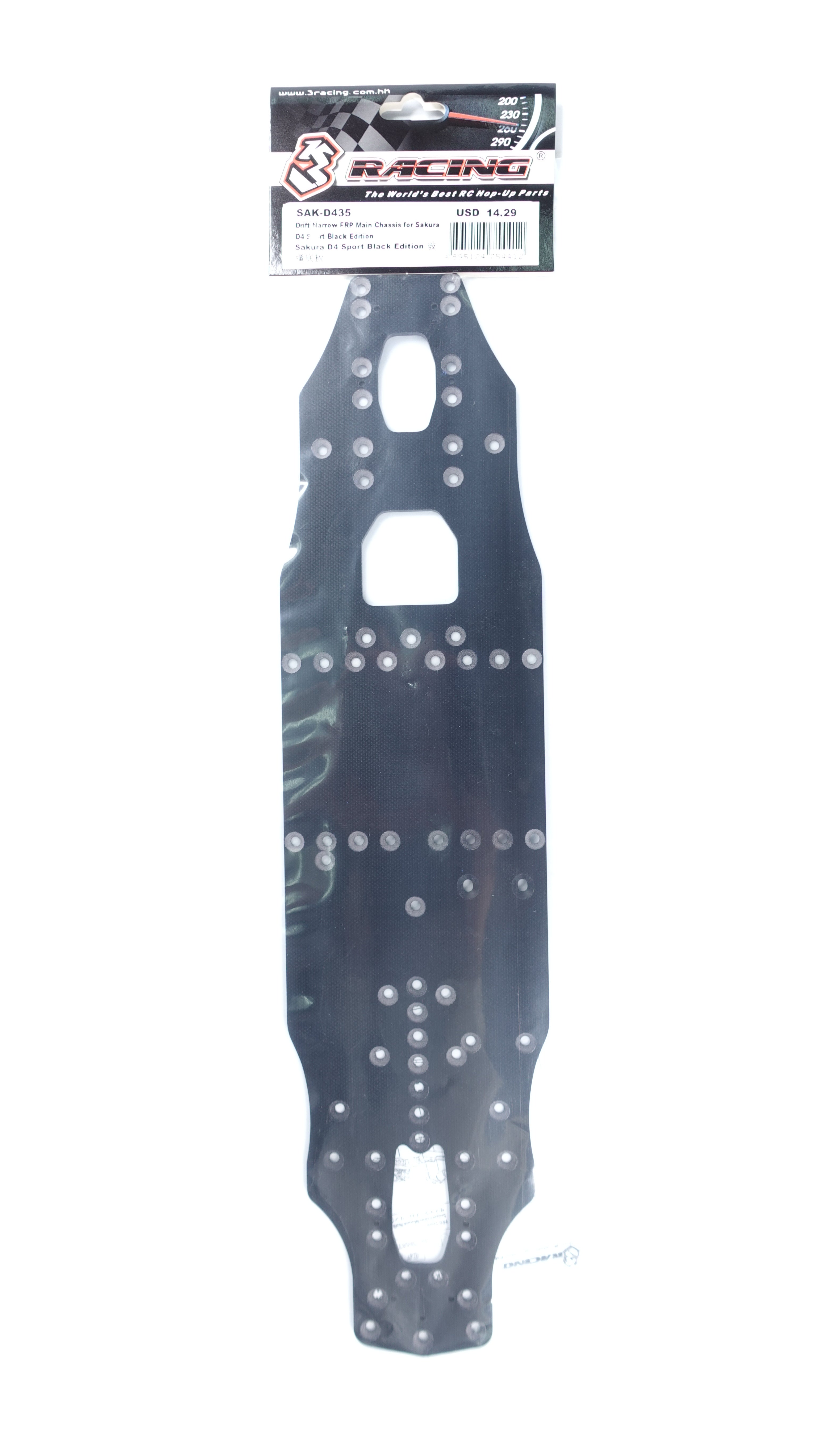 3Racing Sakura SAK-D435 Châssis FRP Drift D4 Sport Black