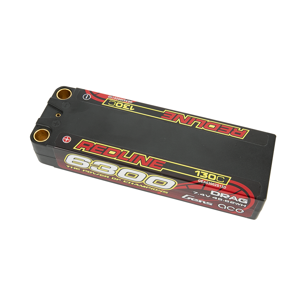 Gens Ace Redline 6300mAh 2S batterie lipo 130C bullet
