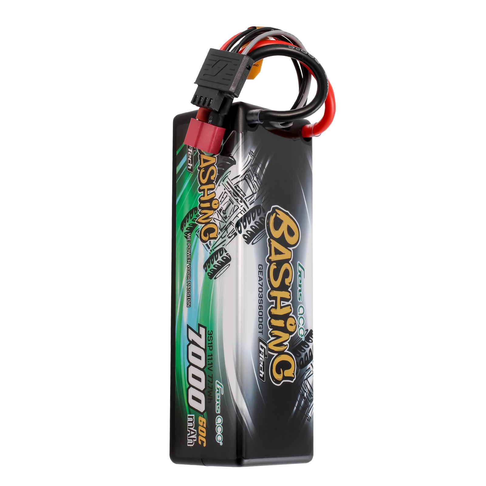 Gens Ace Bashing 7000mAh 3S batterie LiPo 11.1V 60C Deans