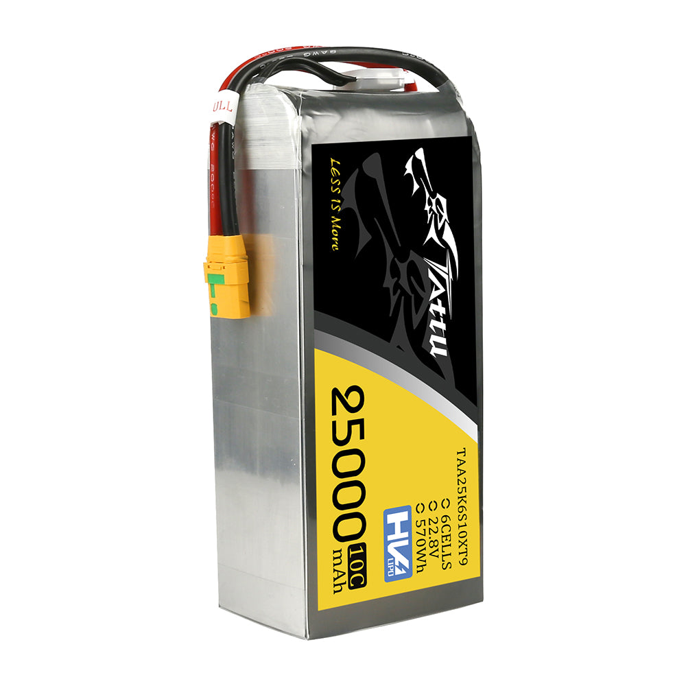 Tattu 25000mAh 6S batterie LiPo HV XT90-S 22.8V 10C