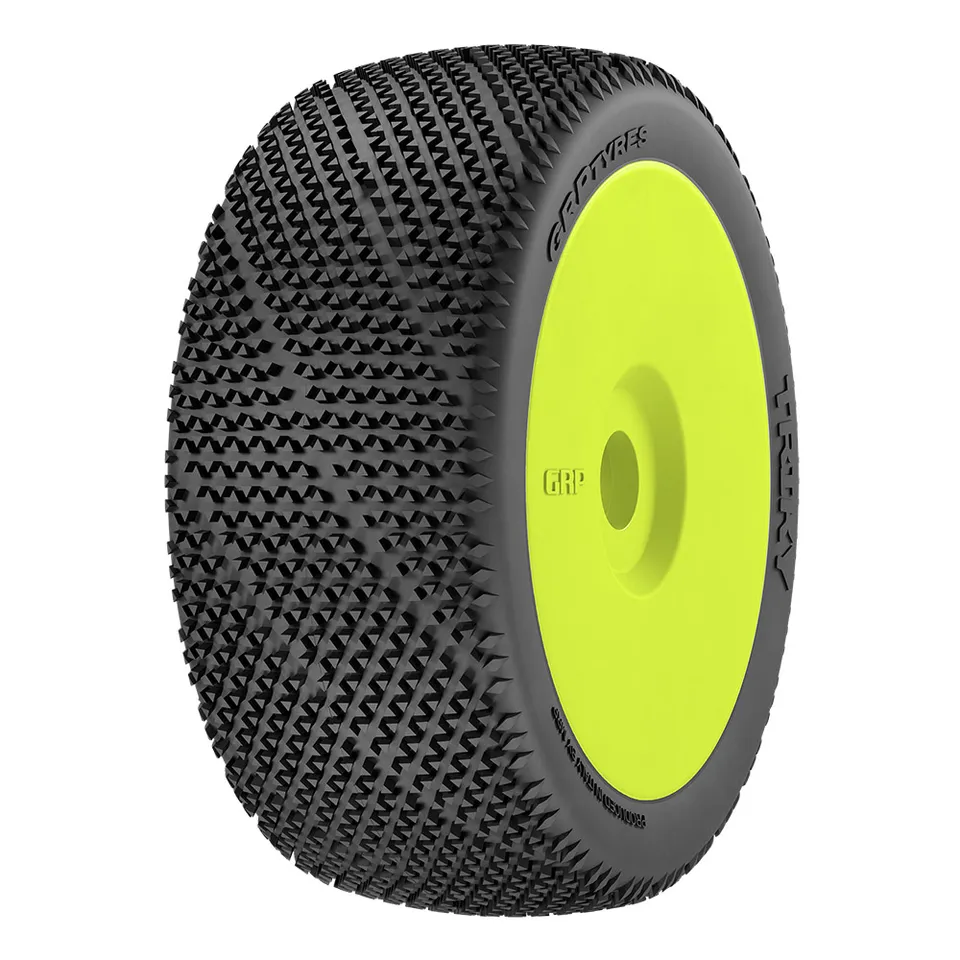 GRP 1:8 Buggy Triky N25 pneus jaune paire basse temp