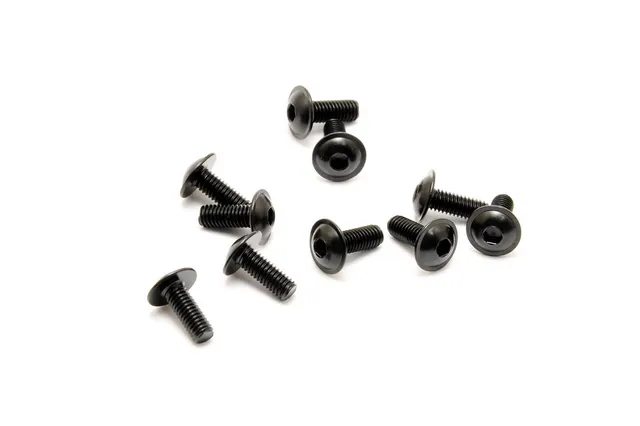 Hobao 33308N Vis M3x8 tête rondelle lot 10 acier