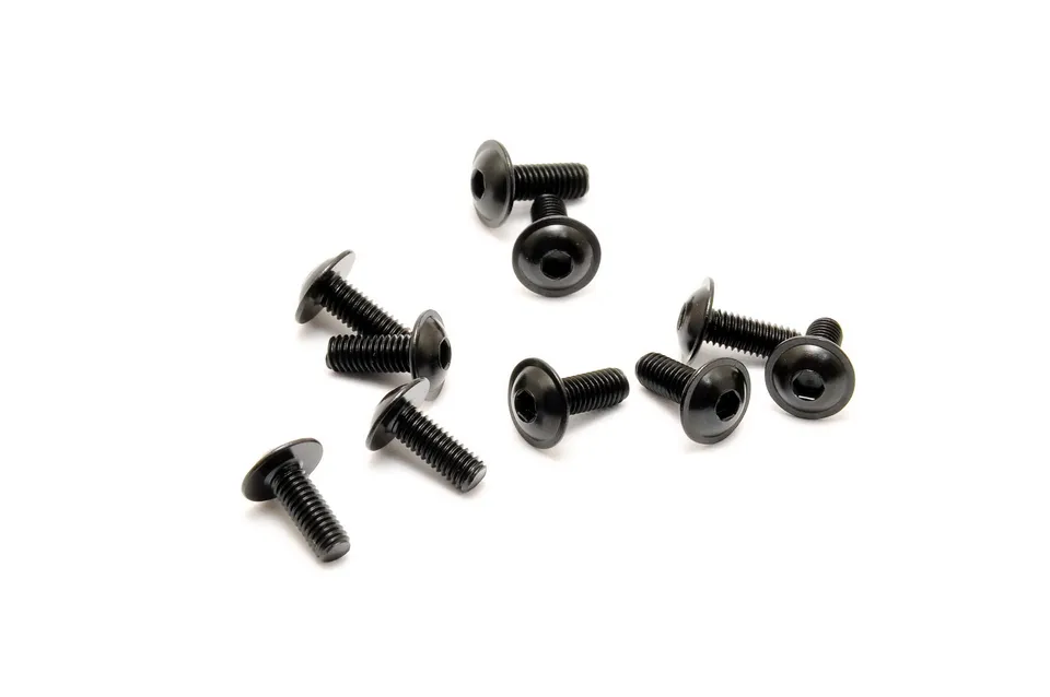 Hobao 33308N Vis M3x8 tête rondelle lot 10 acier