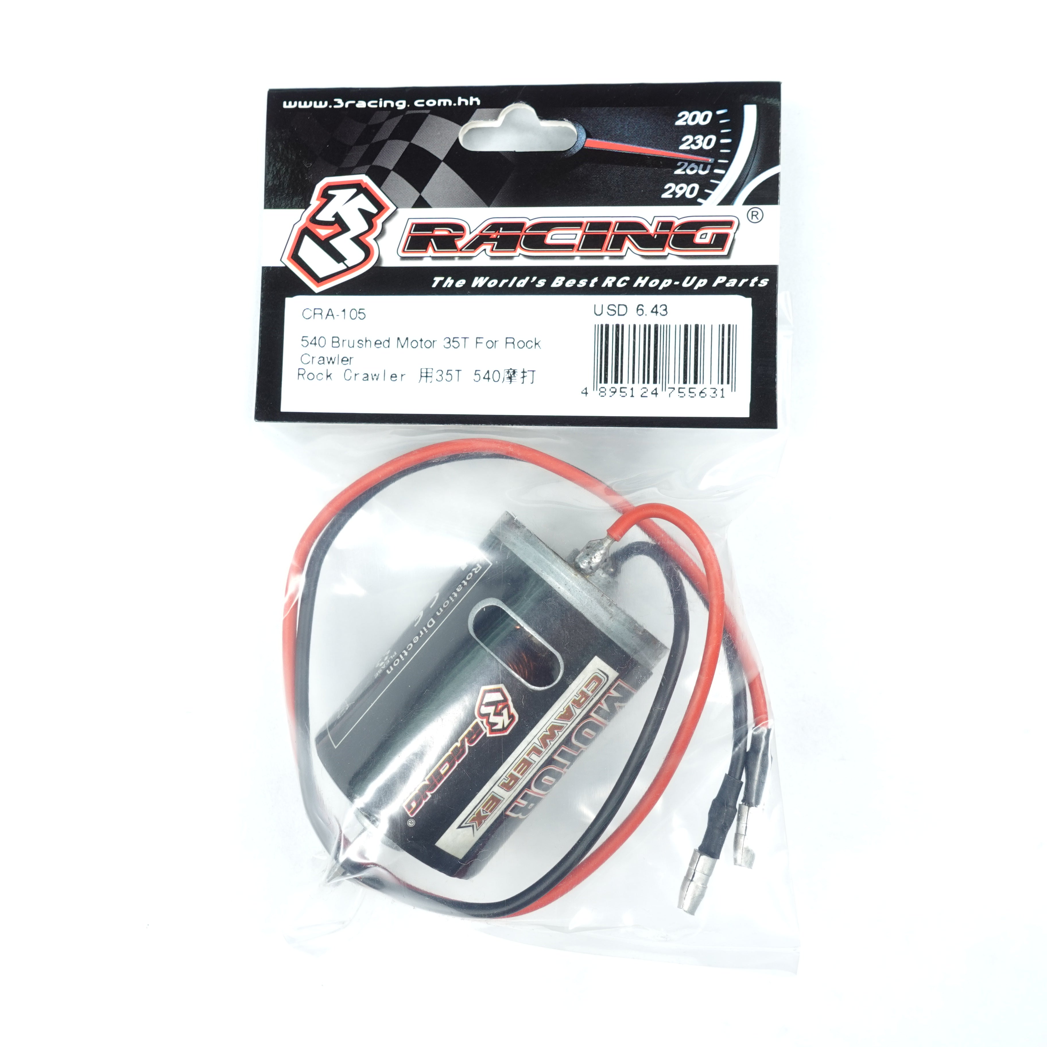 3Racing RC Crawler EX Real CRA-105 moteur brushed 540 35T