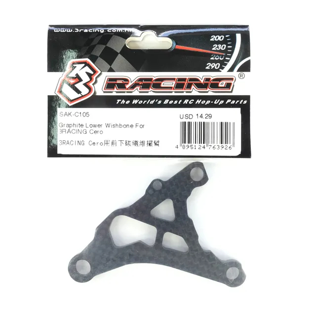 3Racing Cero SAK-C105 Triangle Inférieur Graphite Avant