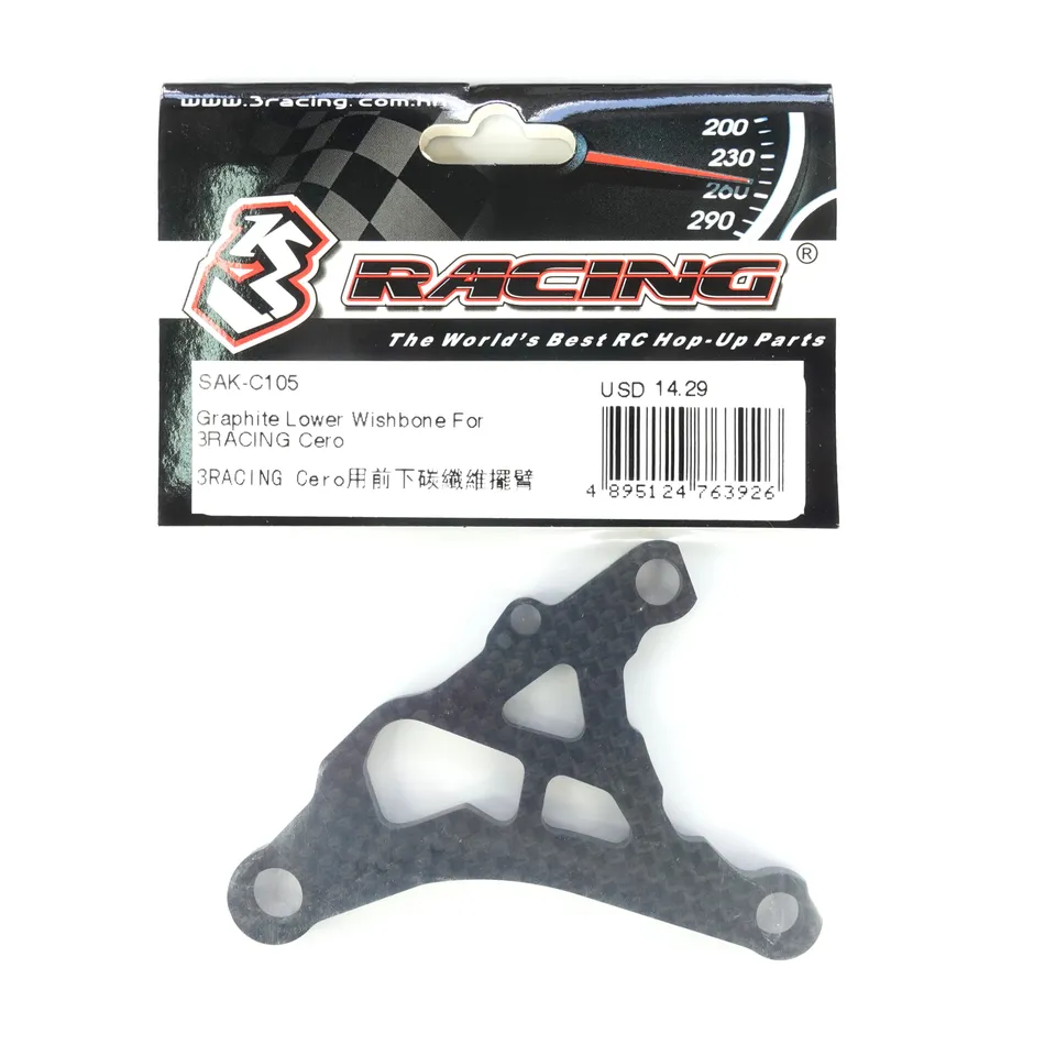 3Racing Cero SAK-C105 Triangle Inférieur Graphite Avant