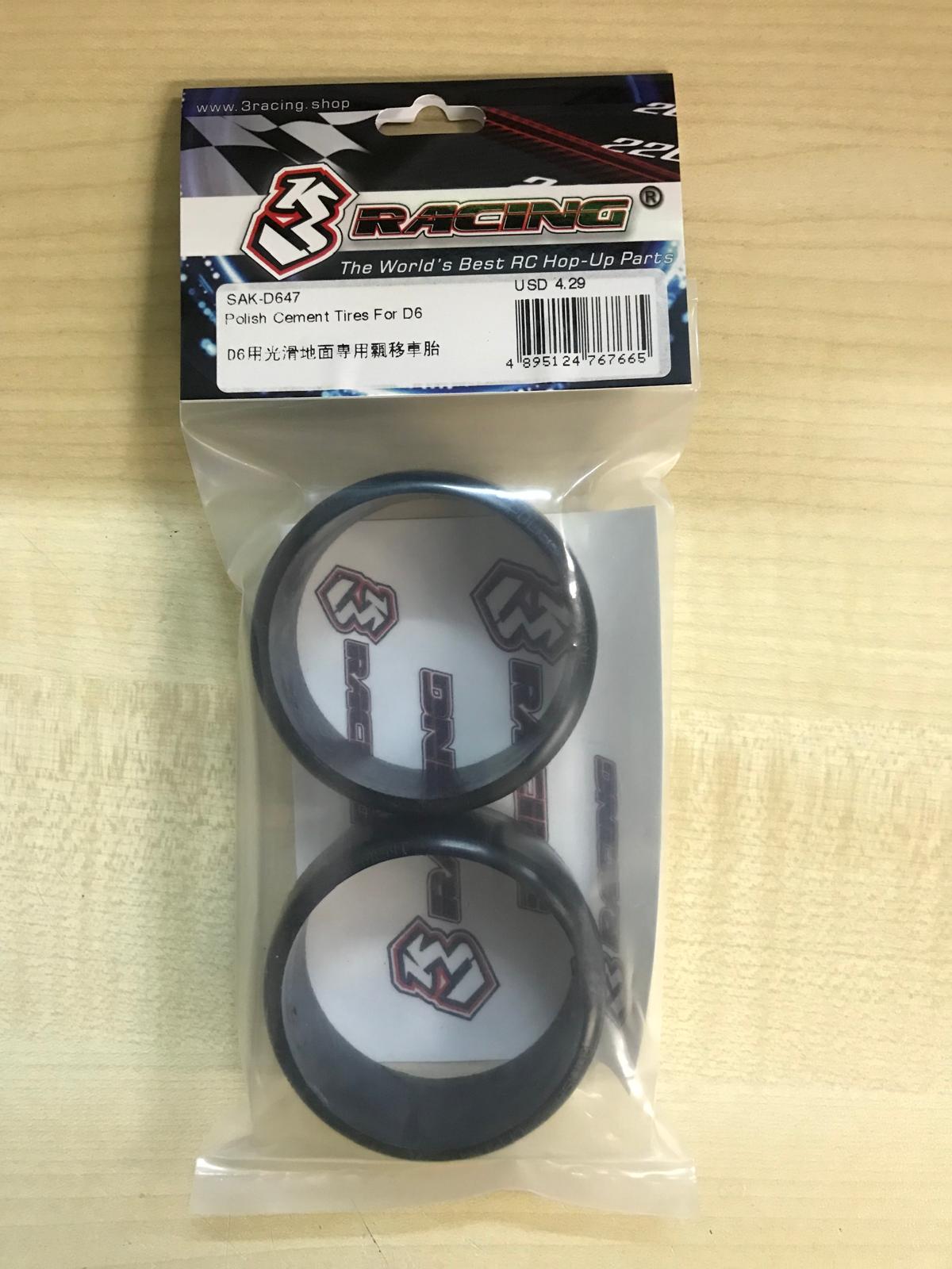 3Racing Sakura D6 SAK-D647 pneus ciment