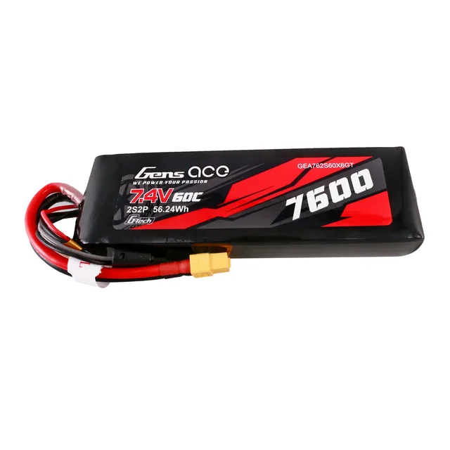 Gens Ace Car Classic 7600mAh 2S 60C batterie Lipo XT60