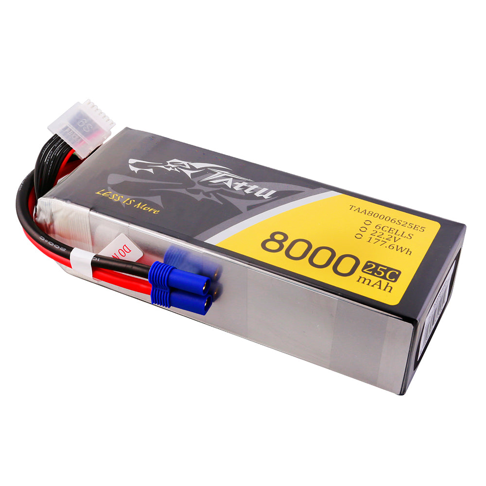 Tattu UAV Classic 8000mAh 6S 25C Batterie Lipo EC5 drone