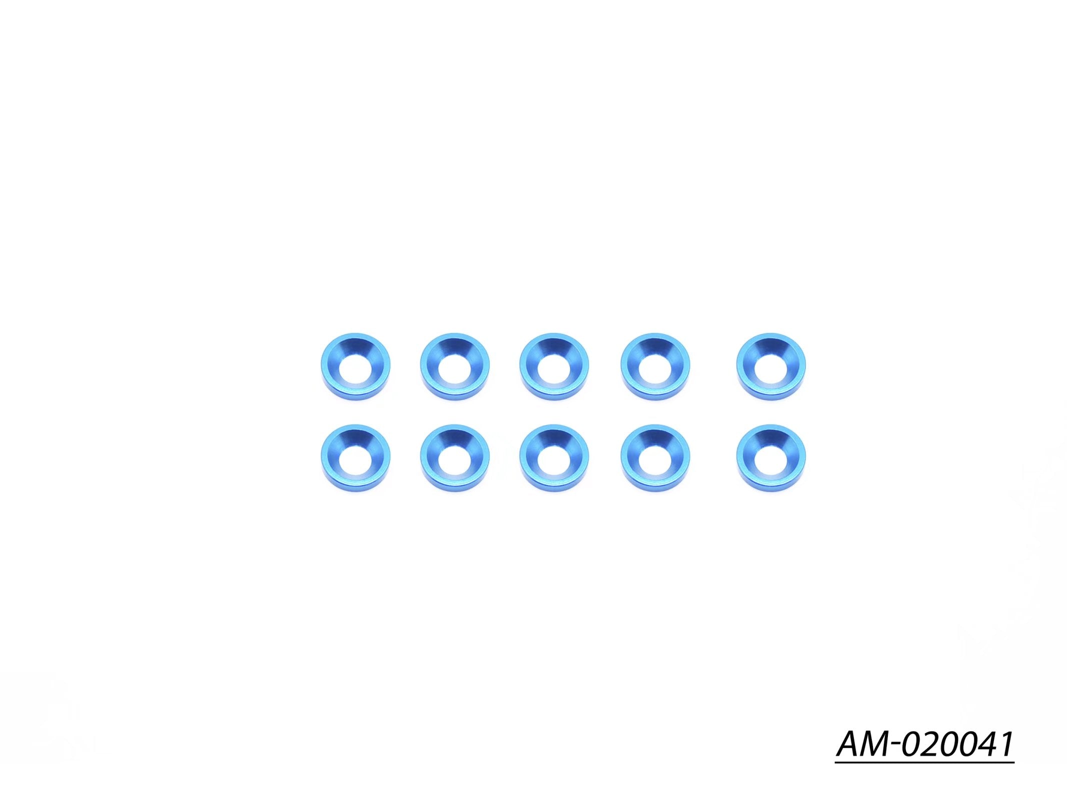 Arrowmax AM-020041 rondelle alu M4 fraisée bleue lot 10