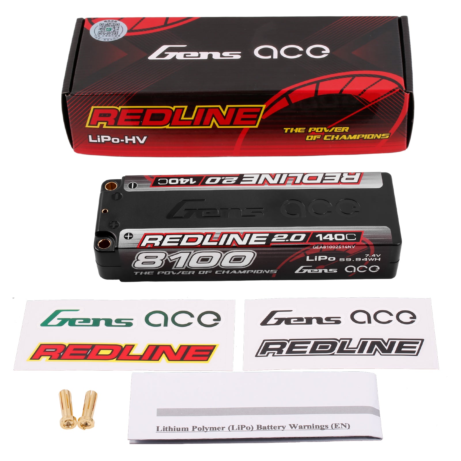 Gens Ace Redline 2.0 8100mAh 2S batterie lipo 140C