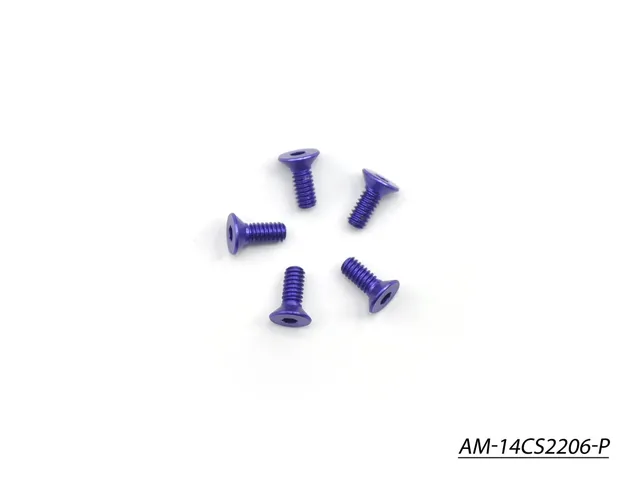 Arrowmax Screws Vis Alu Fraisée M2.2x6 Violet x5 7075