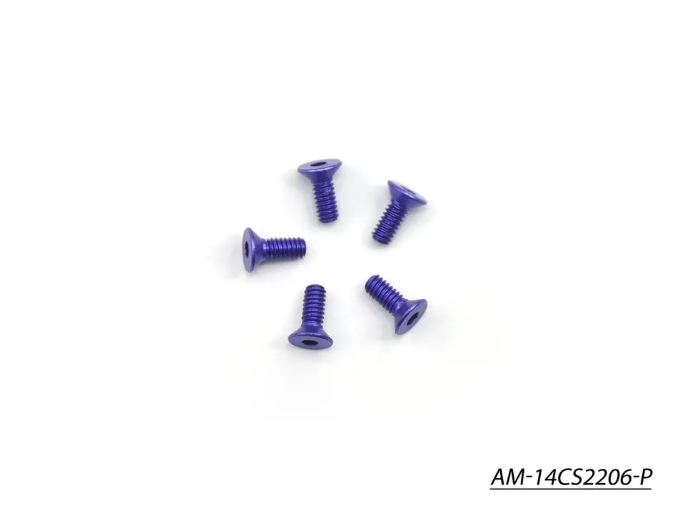 Arrowmax Screws Vis Alu Fraisée M2.2x6 Violet x5 7075