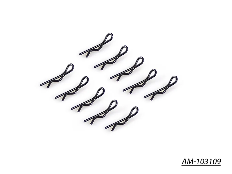 Arrowmax Body Clip Clips Carrosserie 1/10 Noir x10