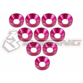 3RACING PARTS Rondelle alu fraisée M3 x10 noir