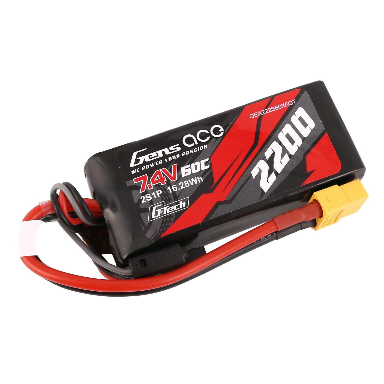 Gens Ace Car Classic 2200mAh 2S 60C batterie LiPo XT60