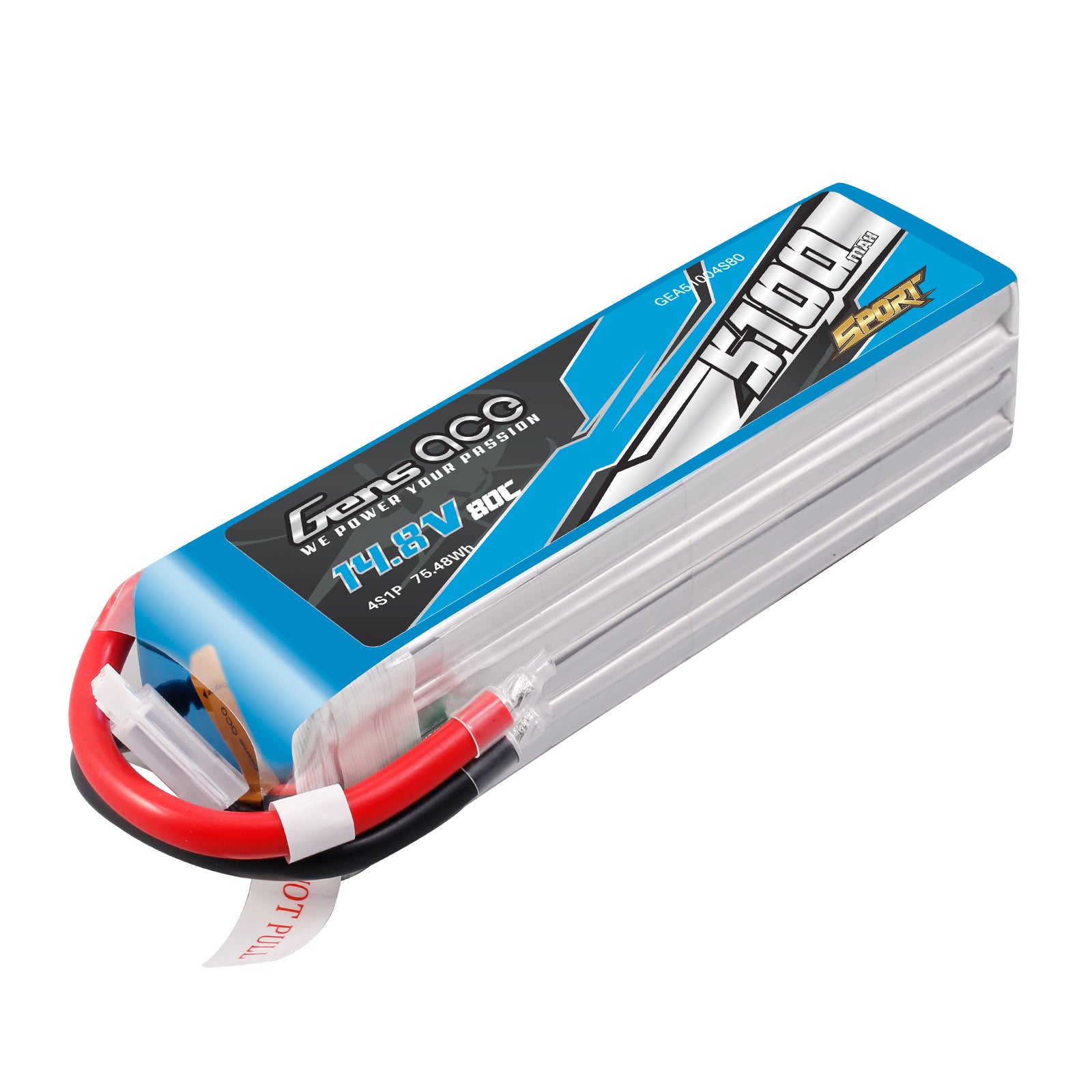 Gens Ace Sport 5100mAh 4S batterie LiPo 80C F5B
