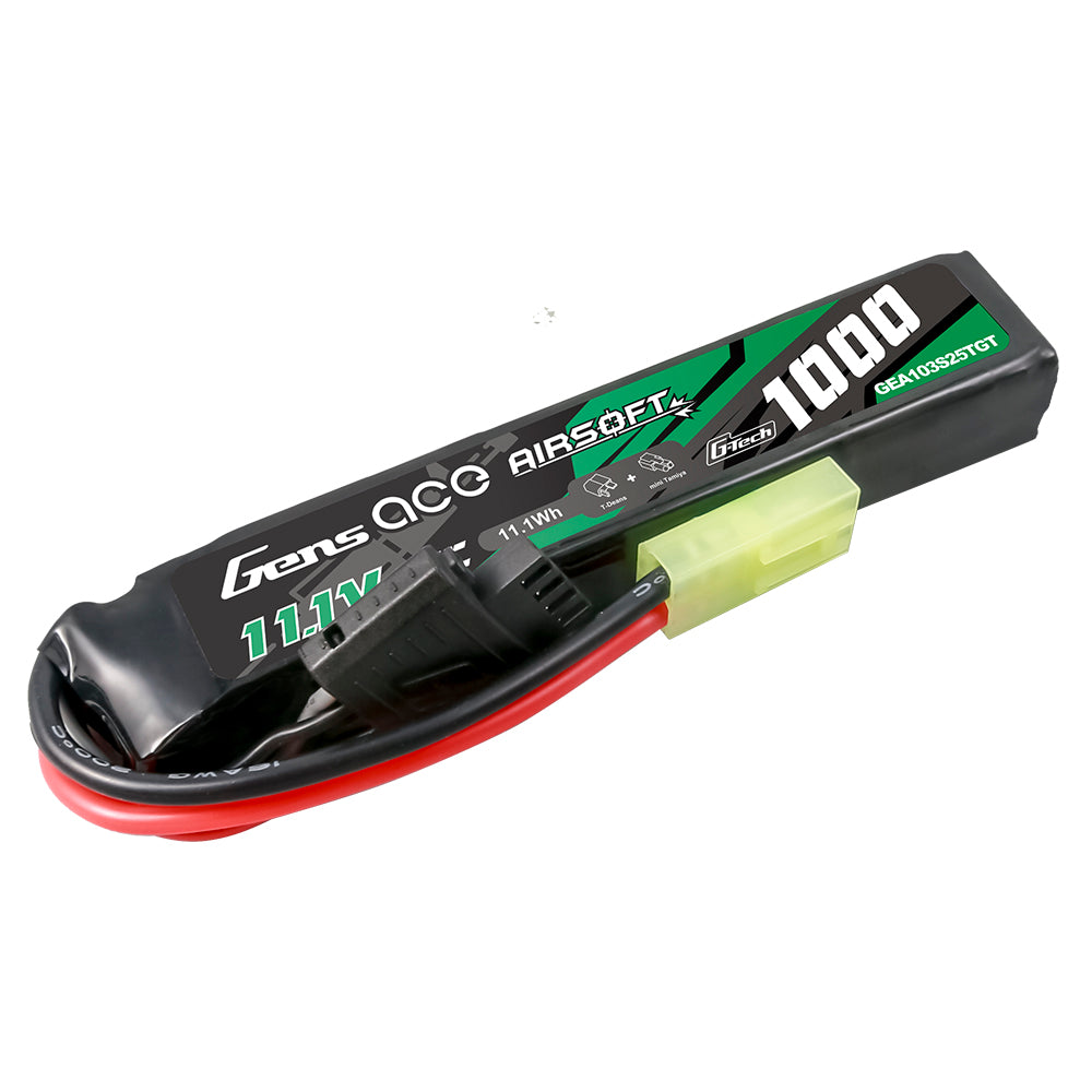 Gens Ace Airsoft 1000mAh 3S 11.1V batterie lipo Tamiya