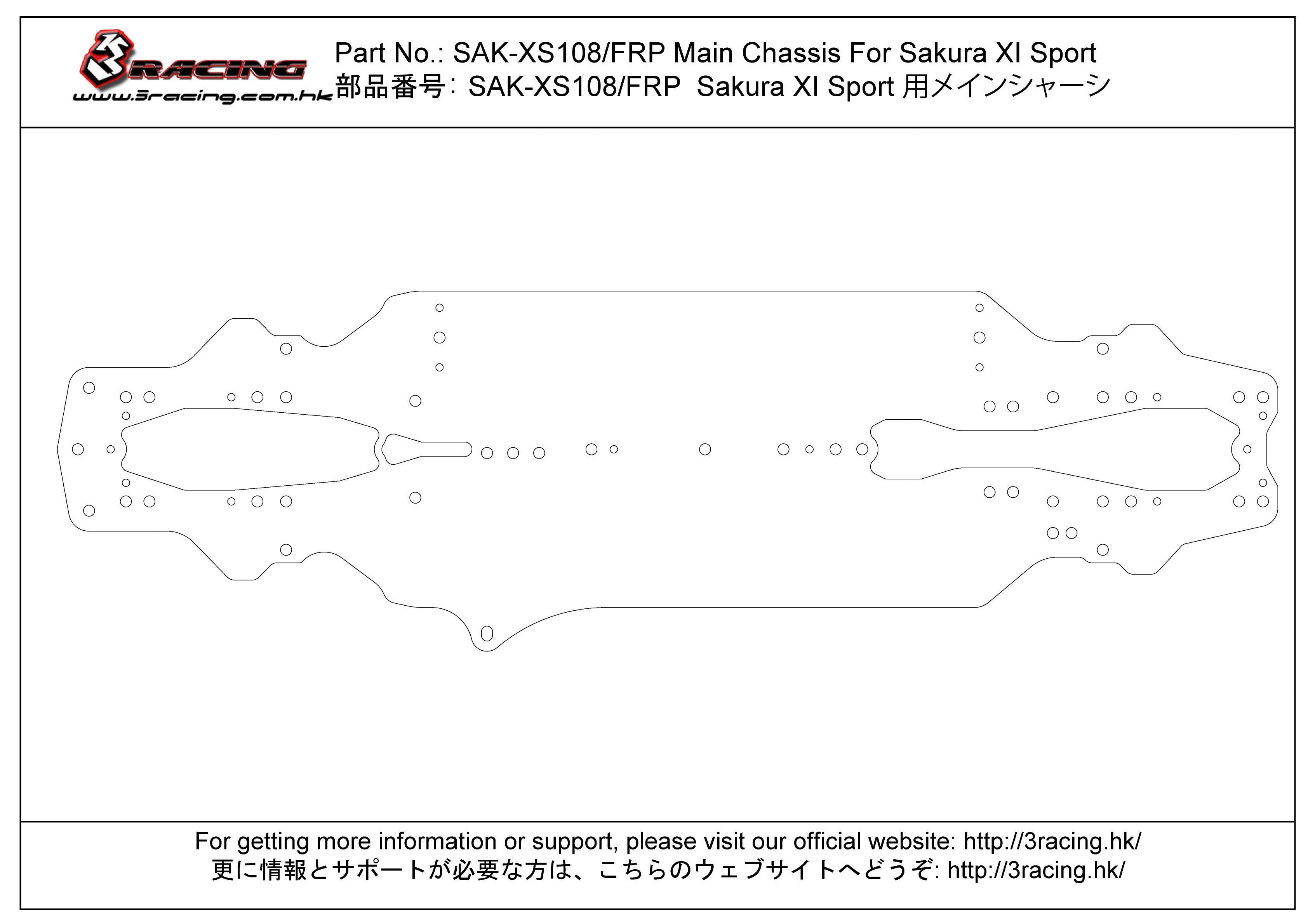 3Racing Sakura SAK-XS108 châssis FRP XI Sport