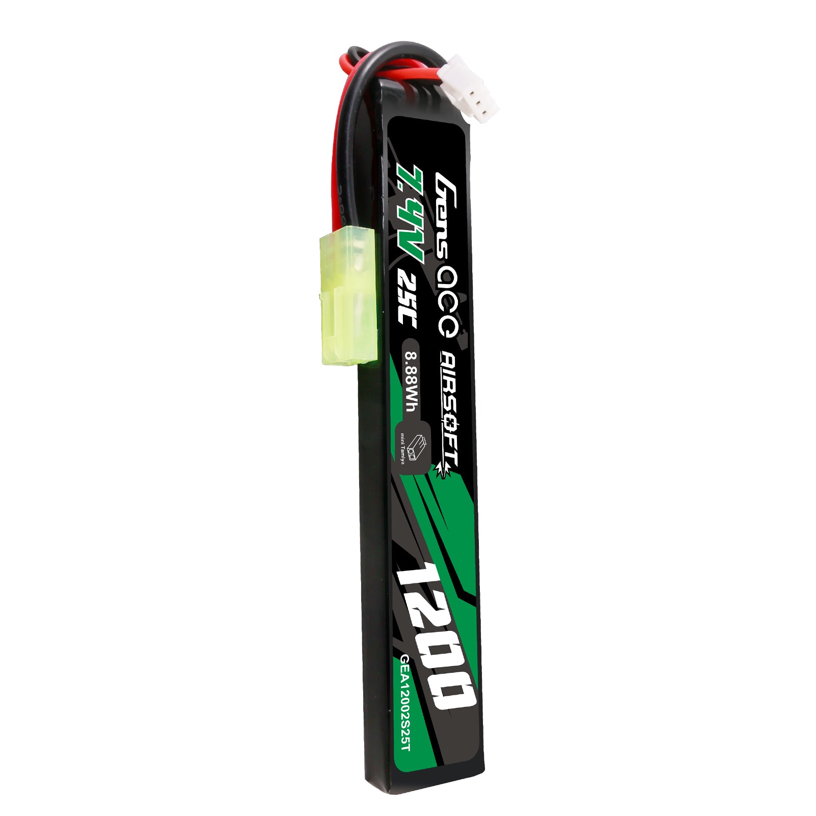 Gens Ace Airsoft 1200mAh 2S 25C batterie LiPo 7.4V Tamiya