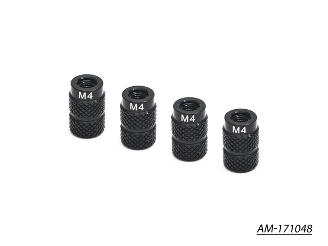 Arrowmax AM-171048 écrou alu 4 mm noir doré x4