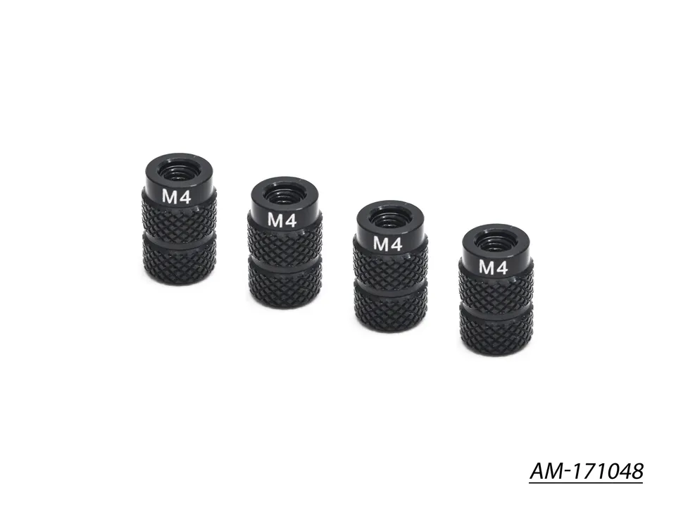 Arrowmax AM-171048 écrou alu 4 mm noir doré x4