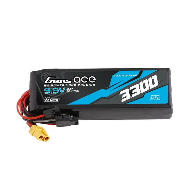 Gens Ace TX/RX 3300mAh 3S batterie LiFe 9.9V XT60