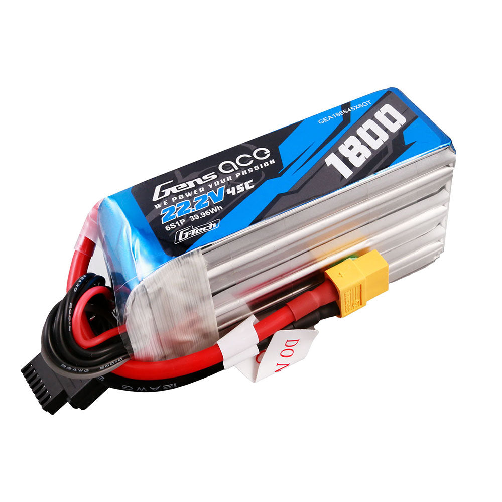 Gens Ace Air Classic 1800mAh 6S 45C batterie LiPo XT60