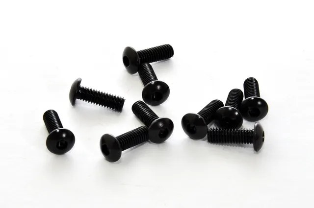 Hobao 33412 vis tête bombée M4x12mm hex lot 10 acier