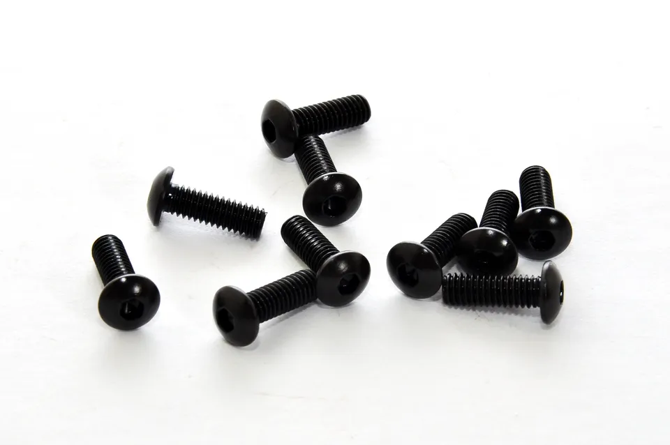 Hobao 33412 vis tête bombée M4x12mm hex lot 10 acier