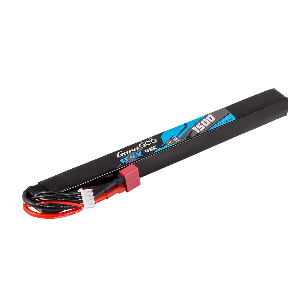 Gens Ace 1500mAh 3S 11.4V HV Batterie airsoft Deans