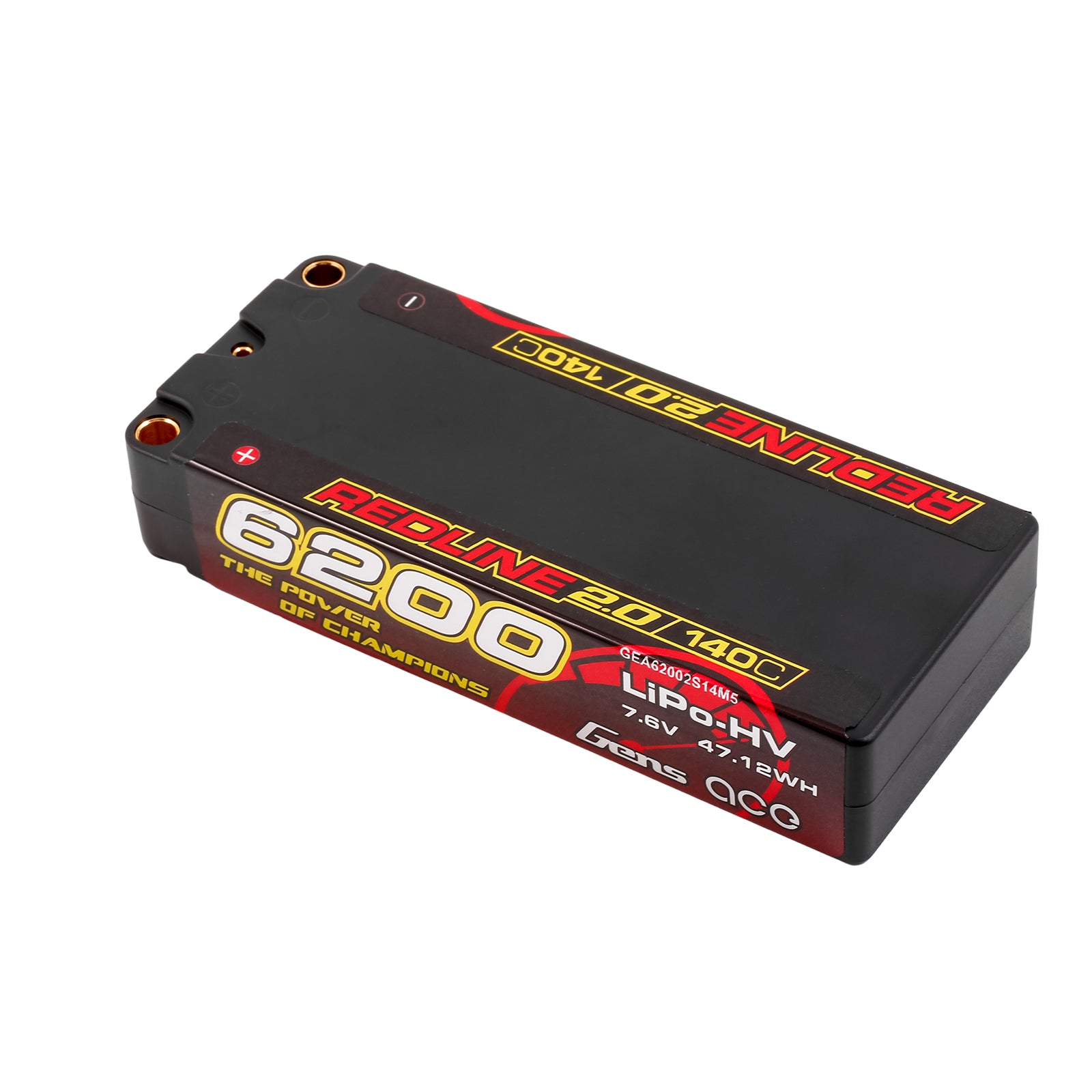 Gens Ace Redline 2.0 6200mAh 2S batterie LiPo 140C 7.6V HV