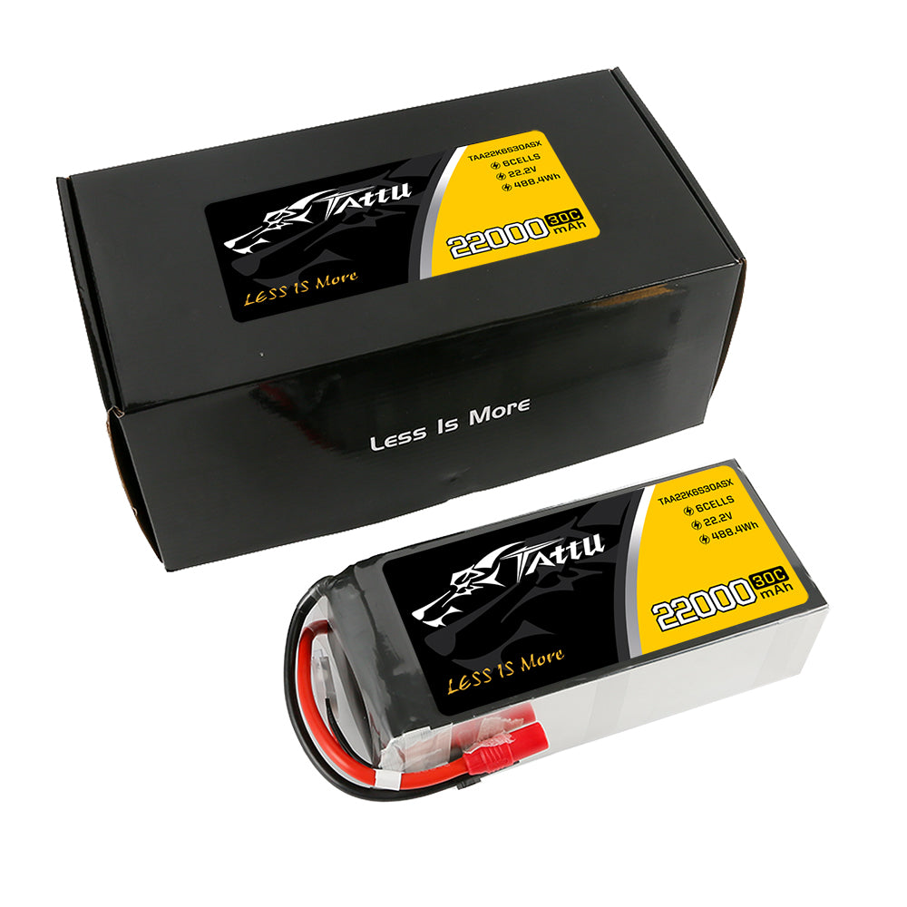 Tattu batterie LiPo 6S 22000mAh 30C AS150 XT150 drone