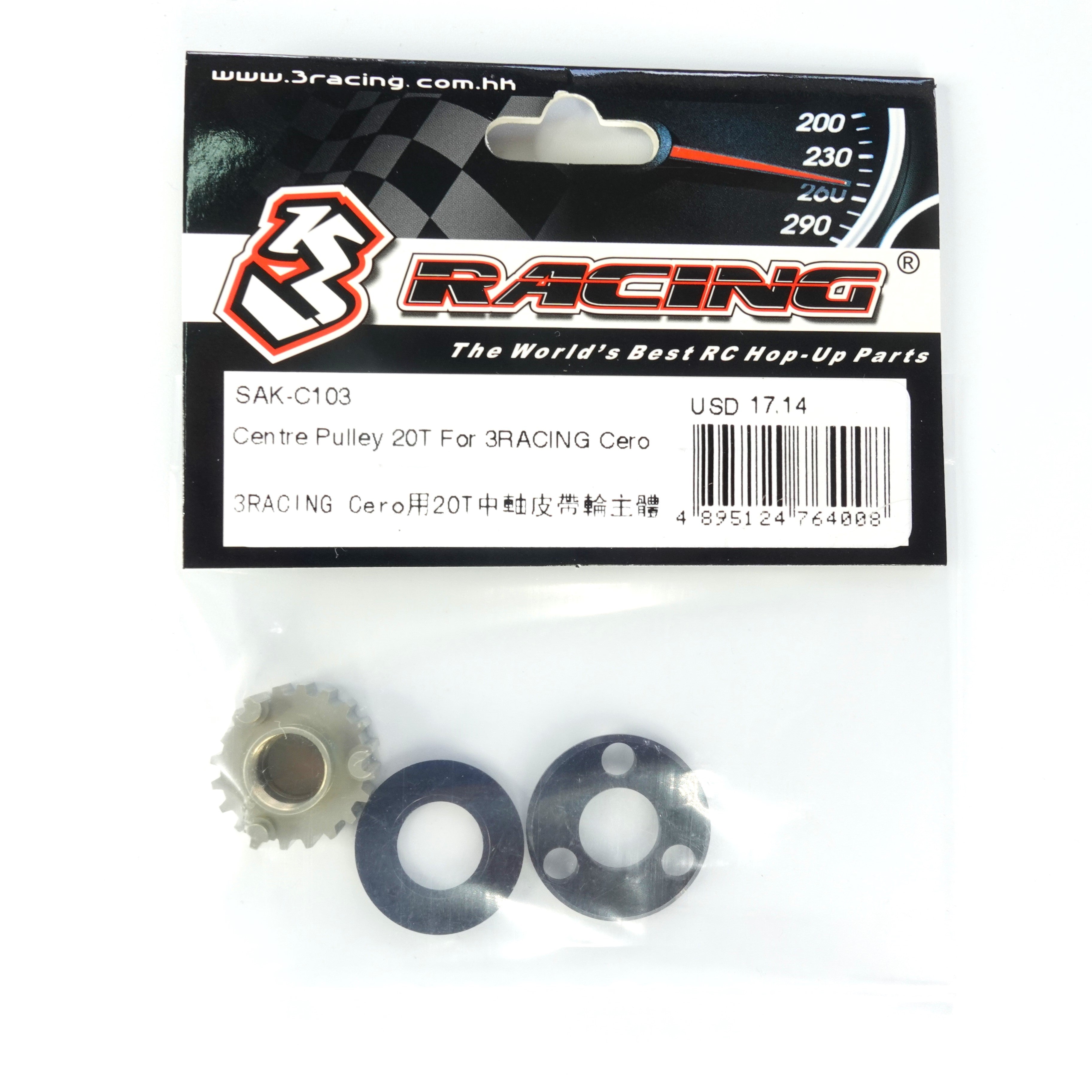 3Racing Cero SAK-C103 Poulie Centrale 20T Ultra