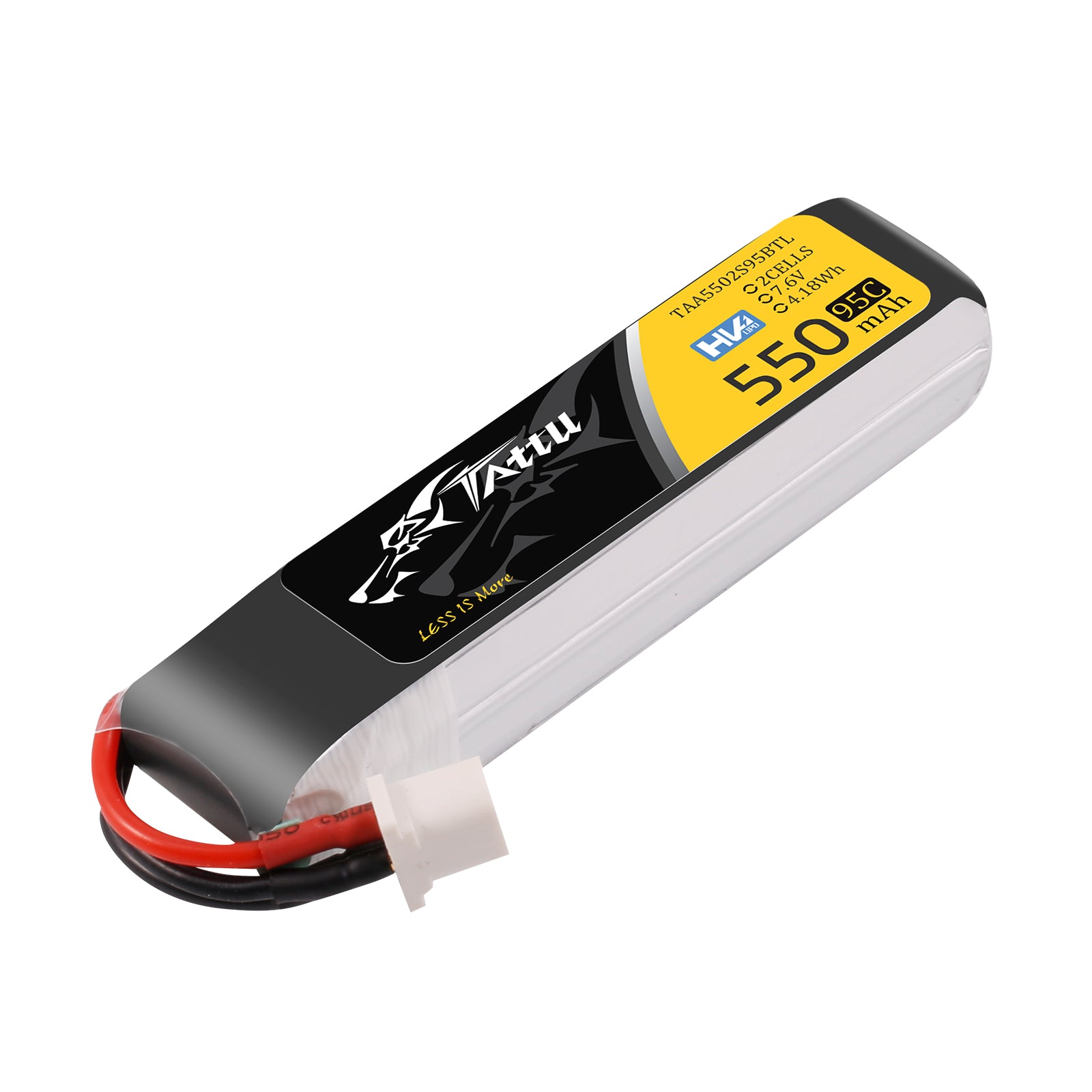 Tattu 550mAh 2S 95C 7,6V batterie LiPo HV BT3.0