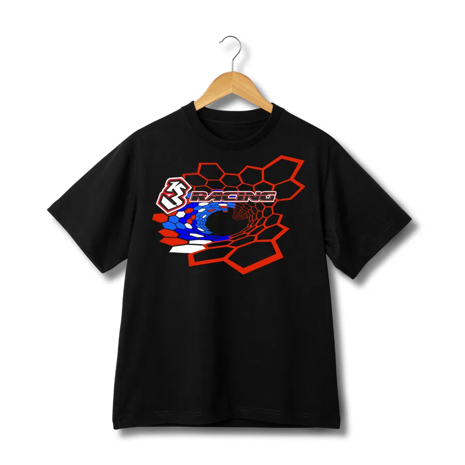 3Racing Merch T-Shirt 2025 Standard Noir L