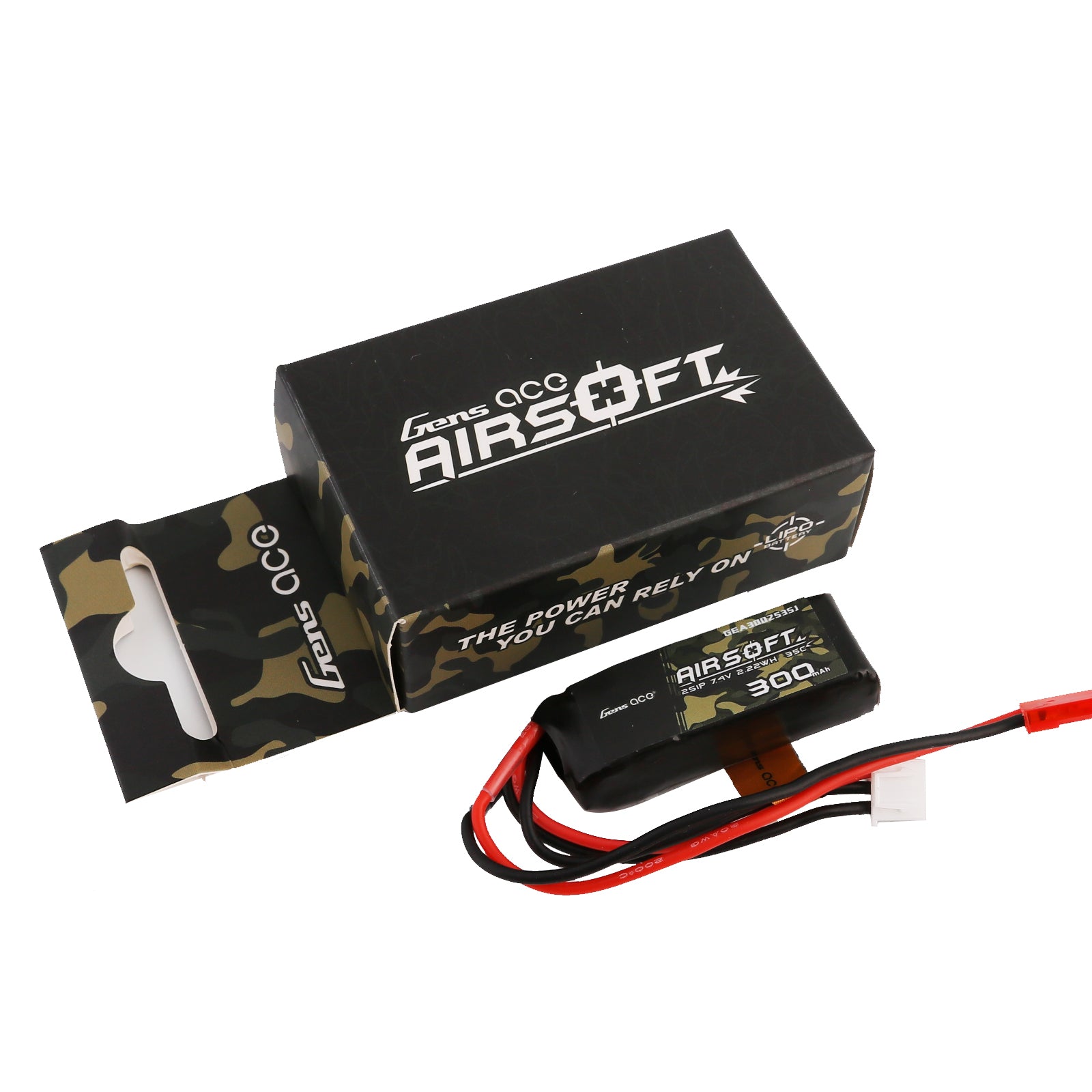 Gens Ace 300mAh 2S 35C batterie LiPo airsoft JST-SYP 7.4V