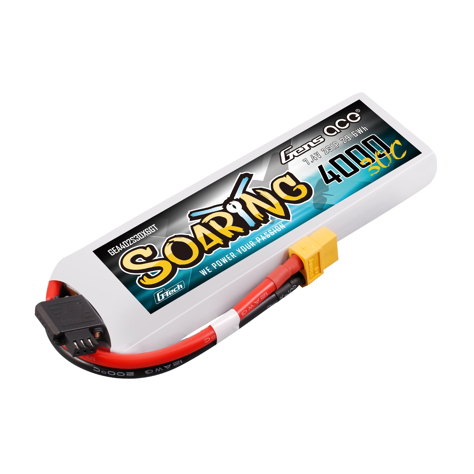 Gens ace Soaring 4000mAh 2S 30C batterie LiPo XT60 7,4V