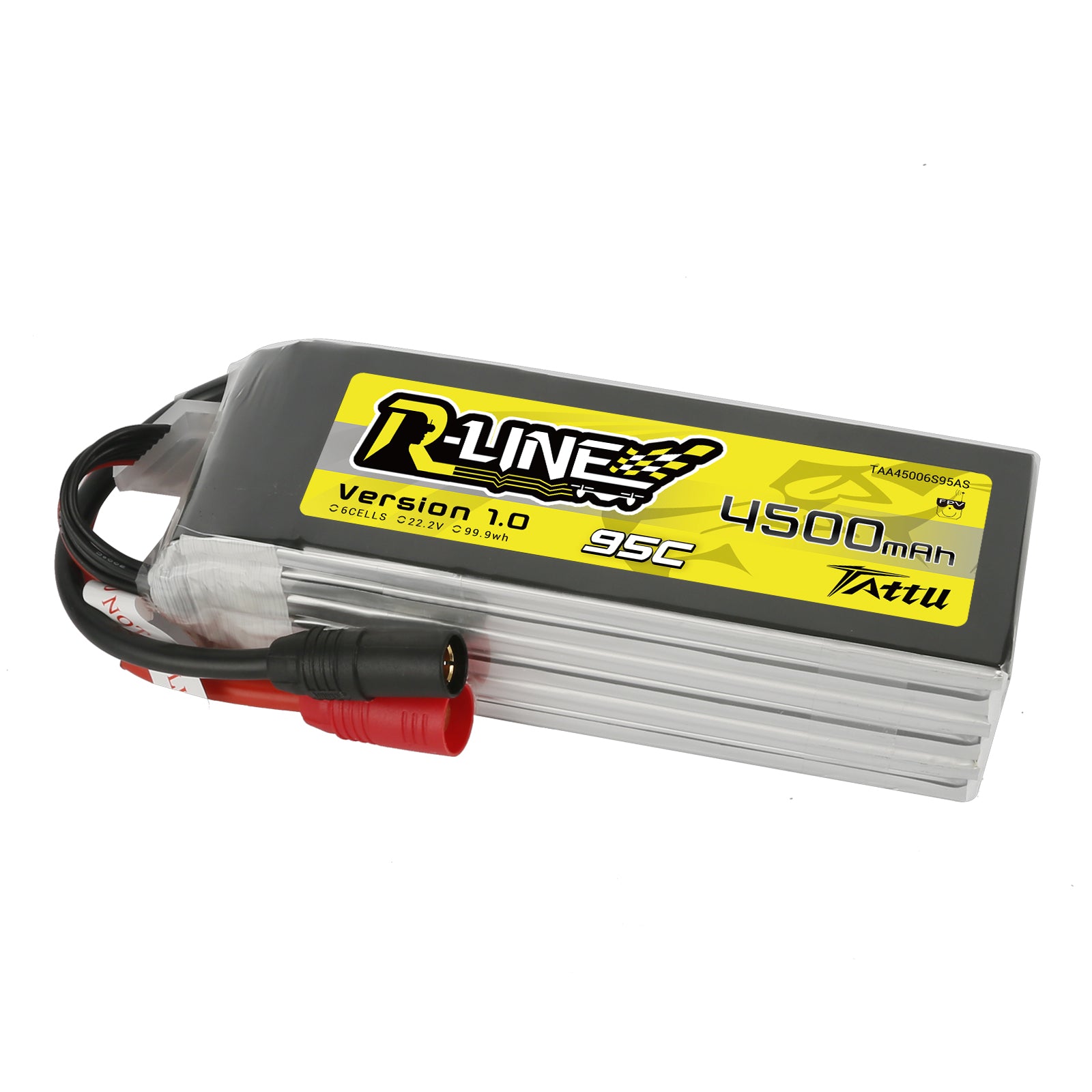 Tattu R-Line 4500mAh 6S batterie LiPo 95C AS150