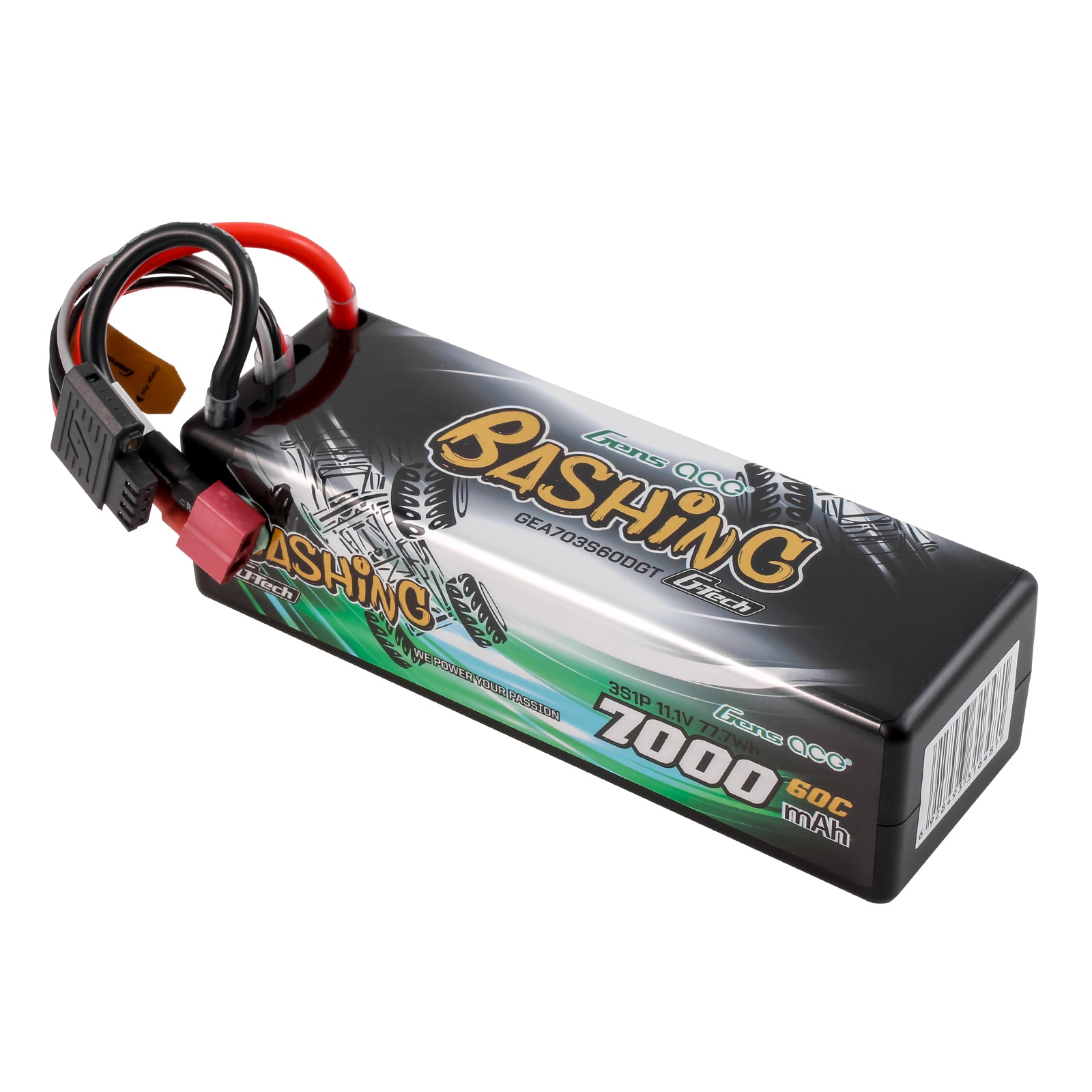 Gens Ace Bashing 7000mAh 3S batterie LiPo 11.1V 60C Deans