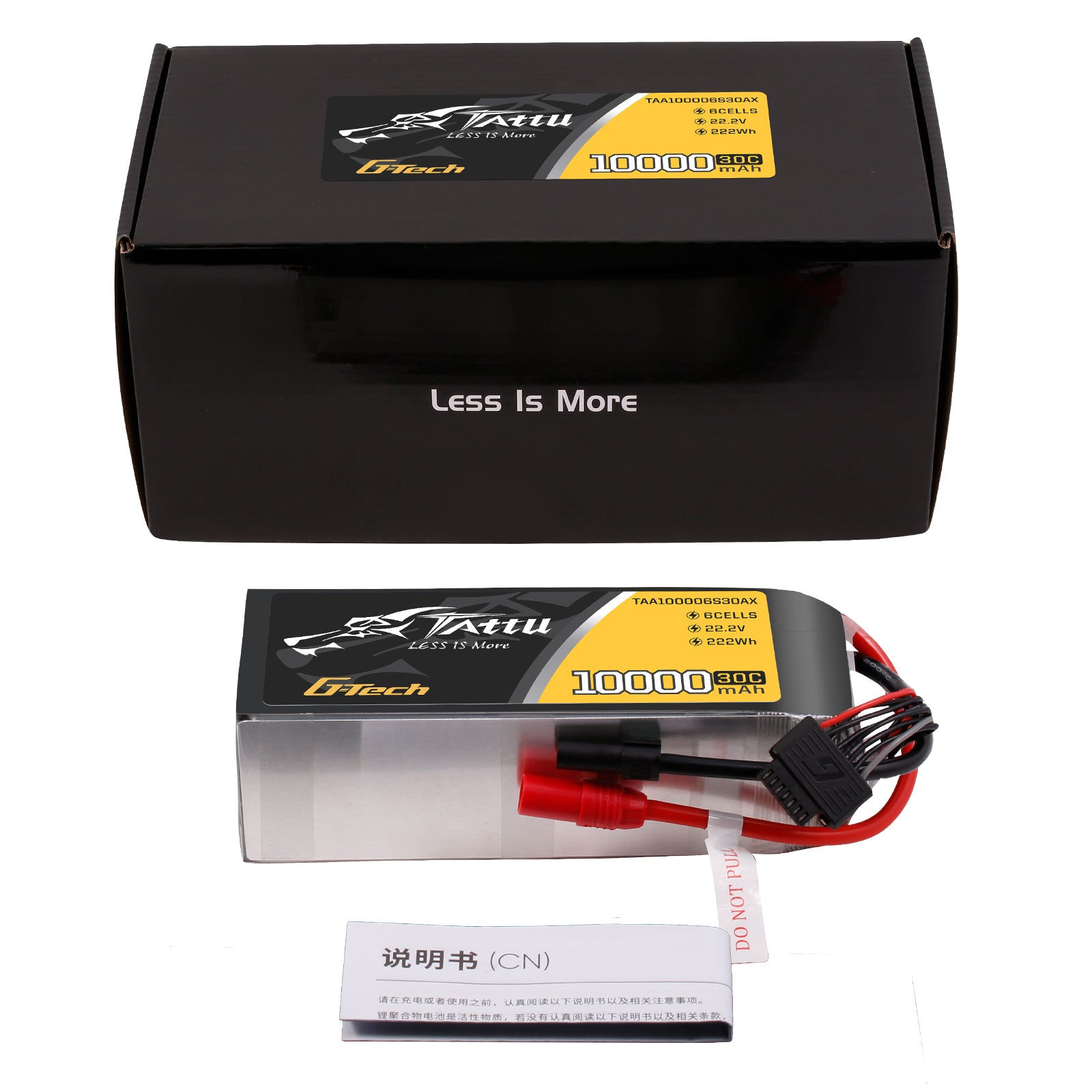 Tattu 10000mAh 6S batterie LiPo AS150 XT150 22.2V 30C