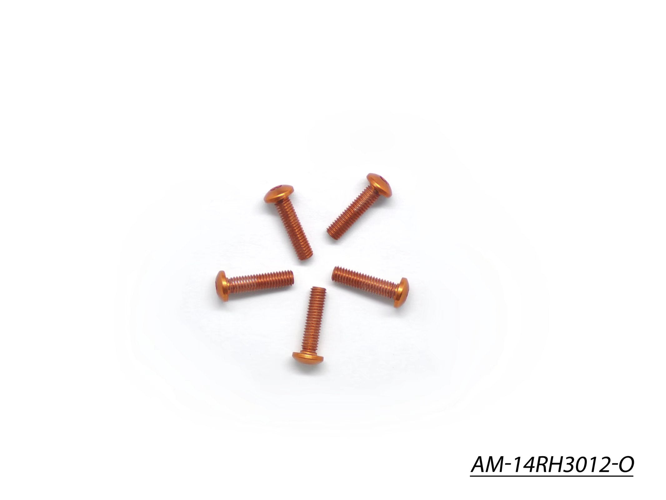Arrowmax vis alu M3x12 orange AM-14RH3012-O tête ronde x5