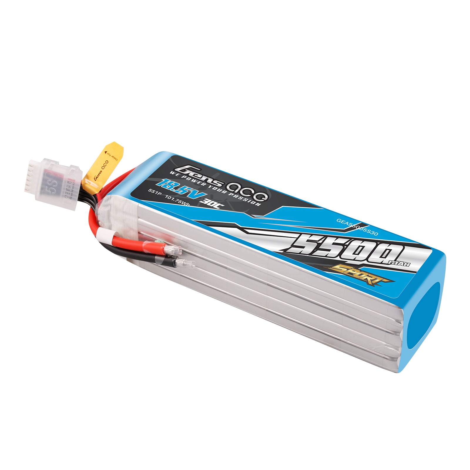 Gens Ace Sport 5500mAh 5S 30C batterie LiPo 18.5V F3A