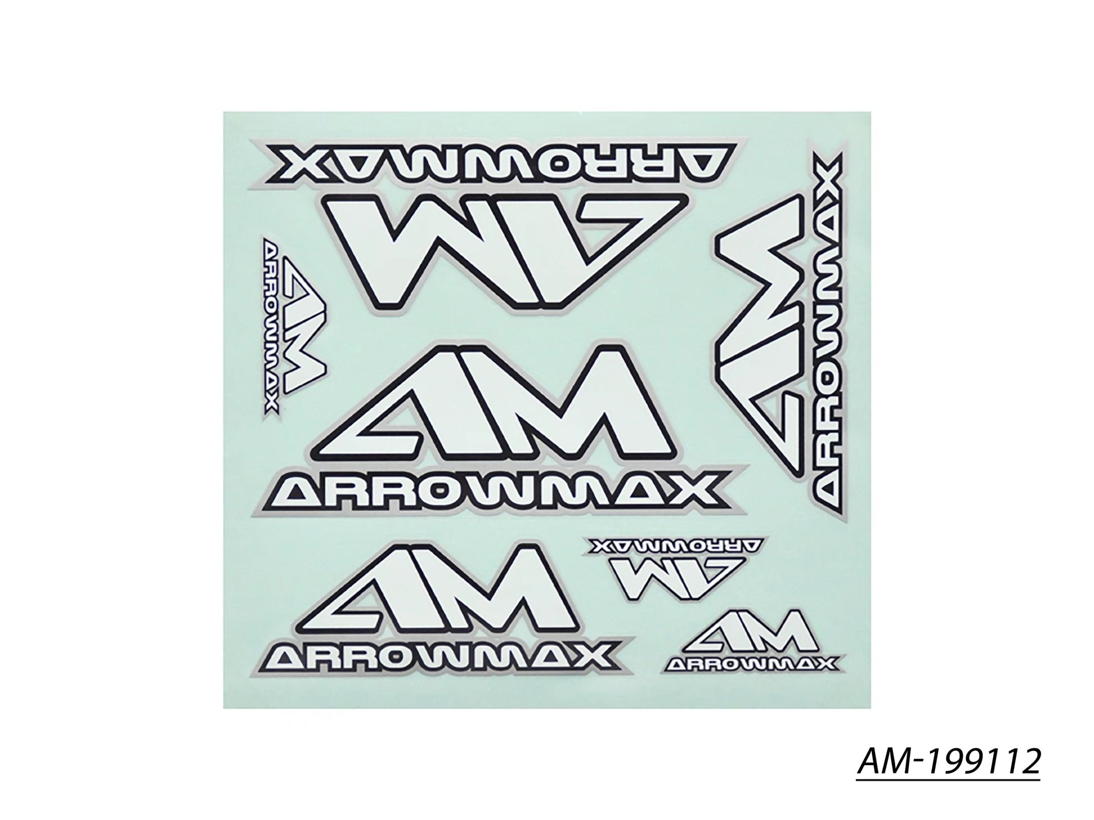 Arrowmax AM-199112 planche stickers 20x22cm noir