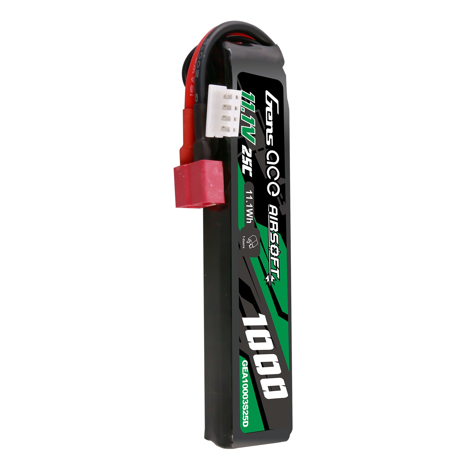 Gens ace 1000mAh 3S batterie airsoft 11,1V T-Plug