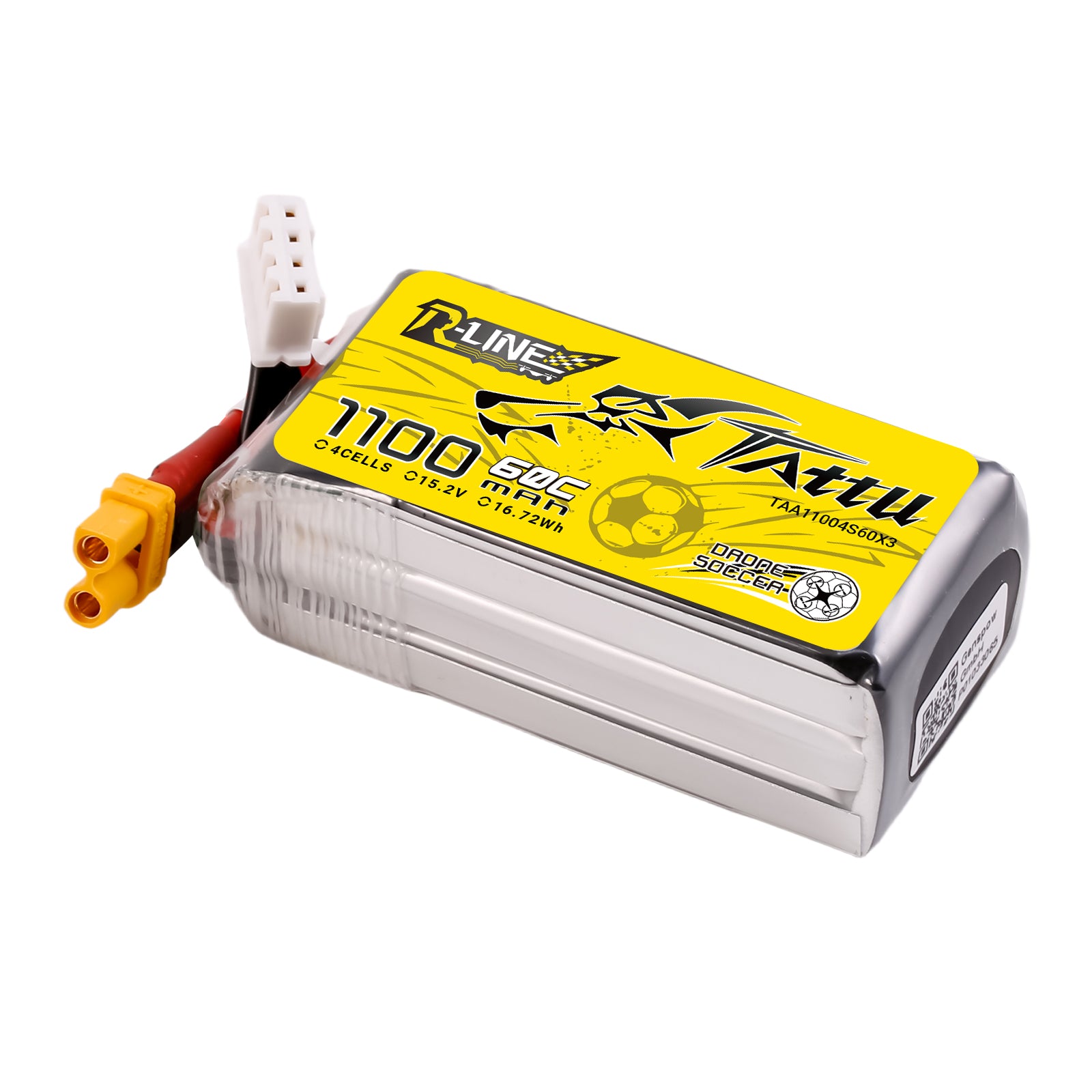 Tattu R-Line 1100mAh 4S 60C batterie LiPo HV XT30