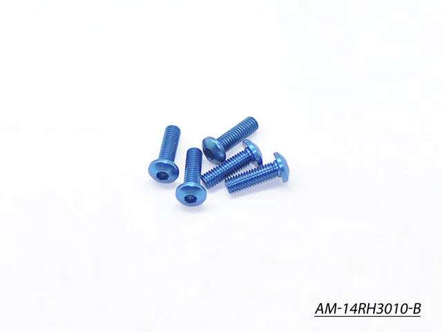 Arrowmax Screws vis alu M3x10 tête ronde bleues par 5