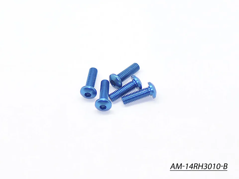 Arrowmax Screws vis alu M3x10 tête ronde bleues par 5