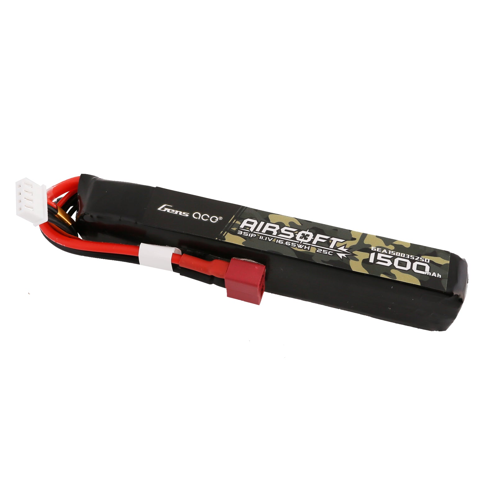 Gens Ace Airsoft Battery 1500mAh 3S batterie lipo 11,1V Deans