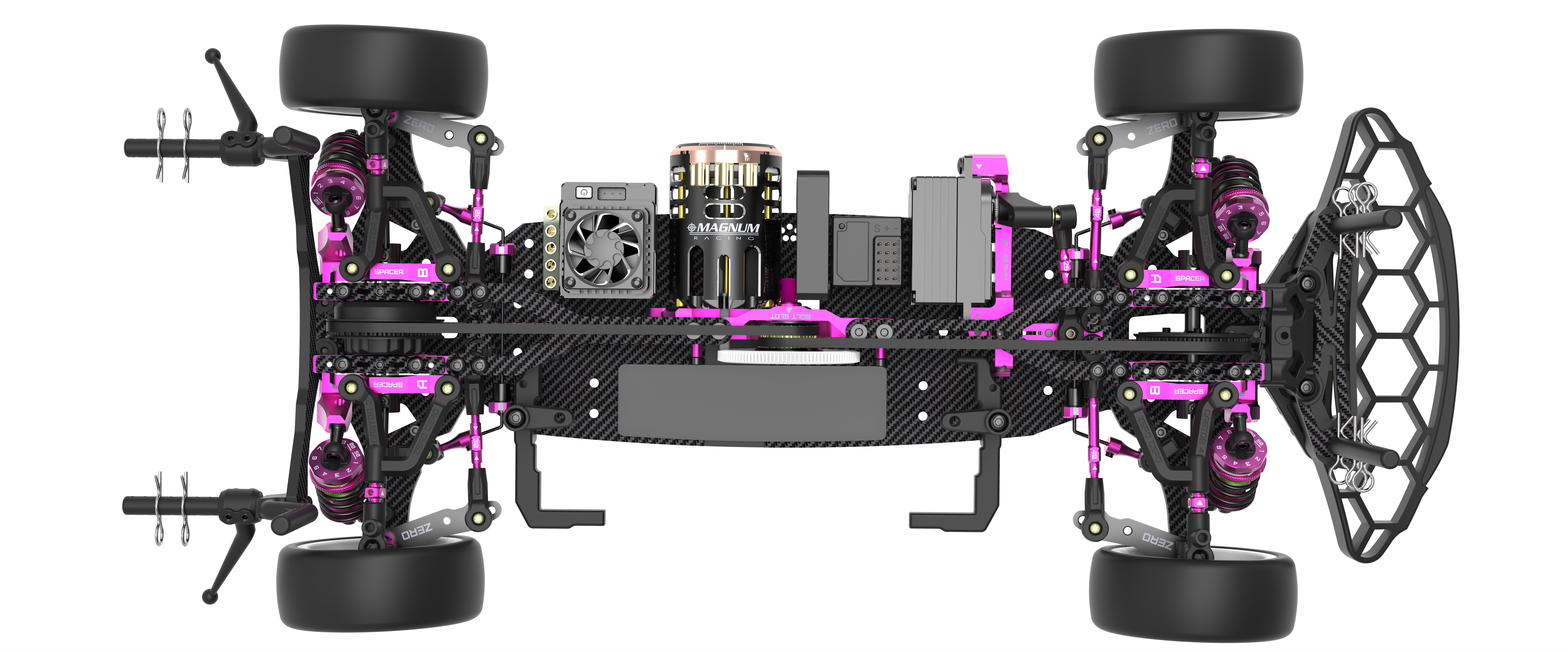 3Racing Kits Cero Zero kit touring 1/10 carbone + châssis